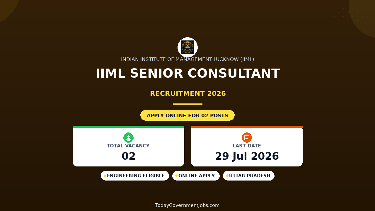 IIML Senior Consultant Recruitment 2026 - Apply Online