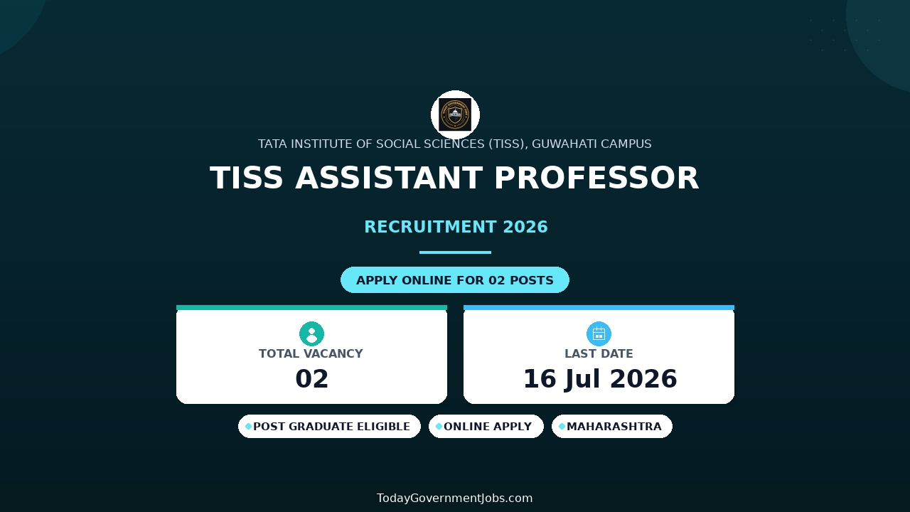 TISS Assistant Professor Recruitment 2026 - Apply Online