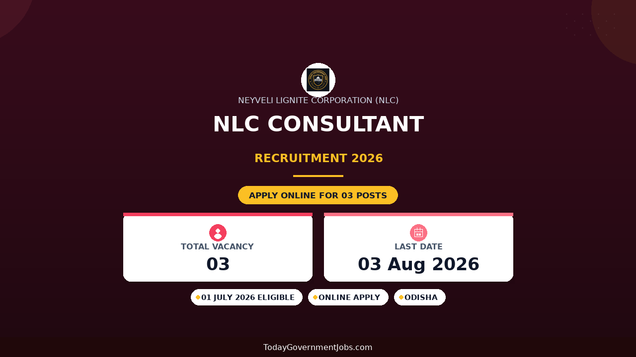NLC Consultant Recruitment 2026 - Apply Offline