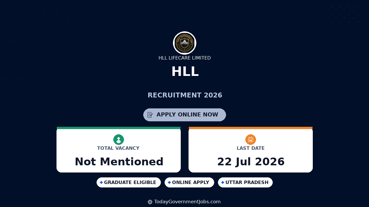 HLL Recruitment 2026 - Accounts Assistant & Officer Walkin