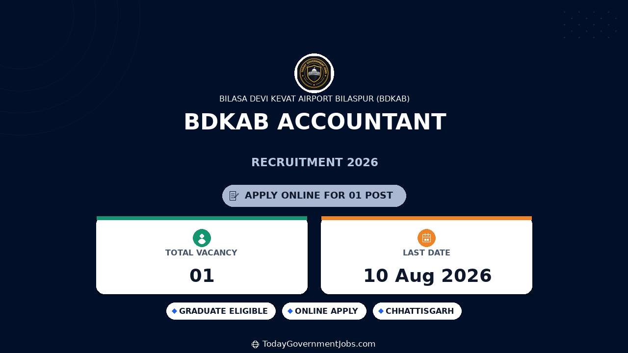 BDKAB Accountant Recruitment 2026 - Apply Offline