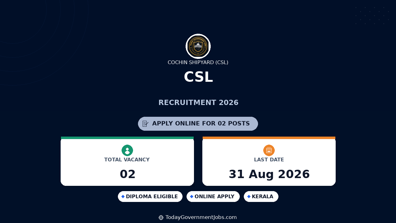 CSL Recruitment 2026 - Senior Project Officer, Project Officer