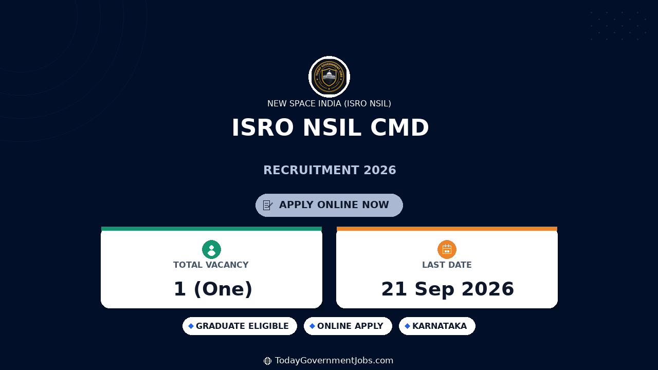 ISRO NSIL CMD Recruitment 2026 – Apply Offline