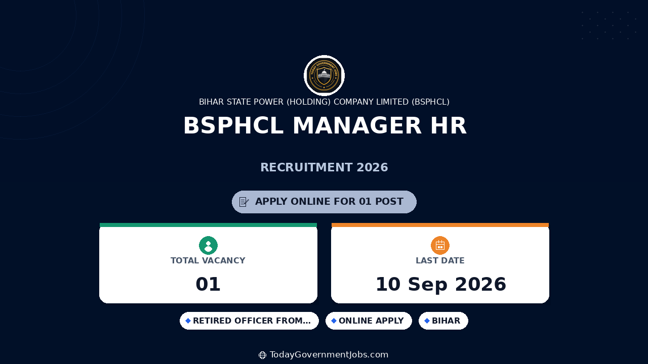 BSPHCL Manager HR Recruitment 2026: Walk-in Interview